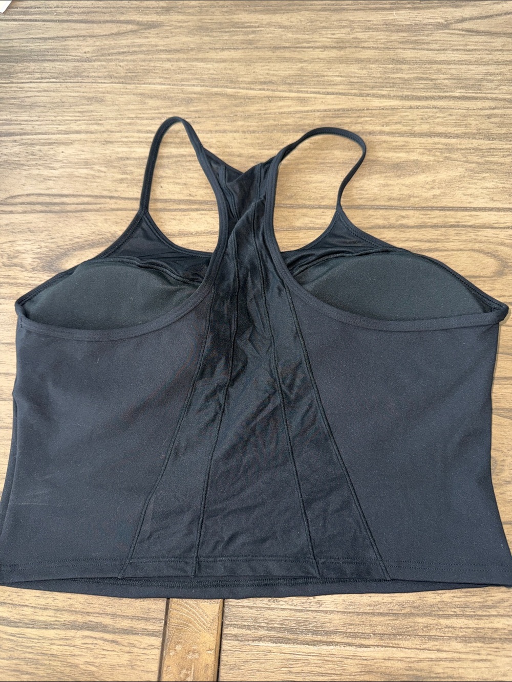 Fabletics Black Mesh Racerback Tank Top - Picture 3 of 3